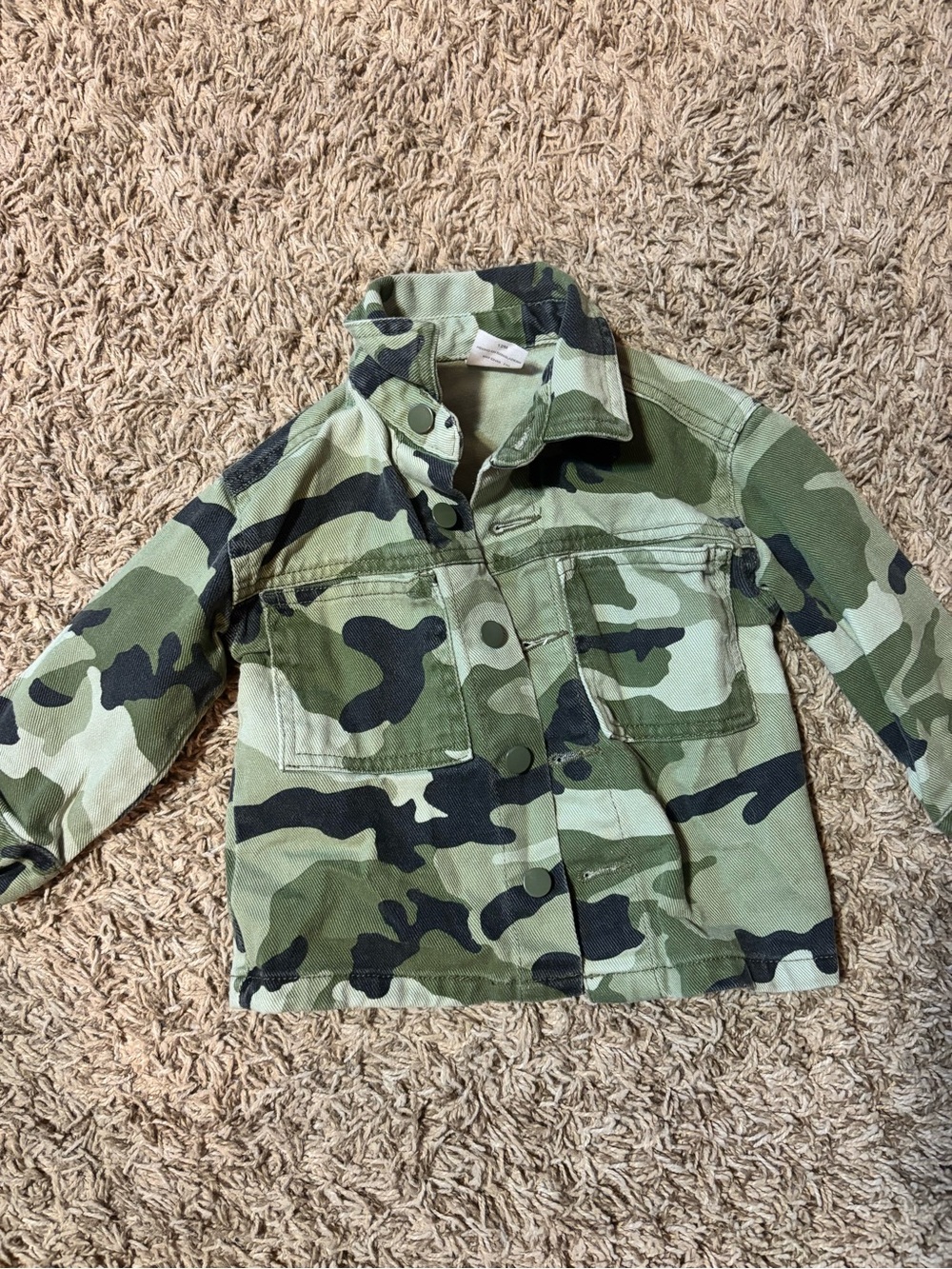 Kids Camo Jean Jacket - Green Camouflage
